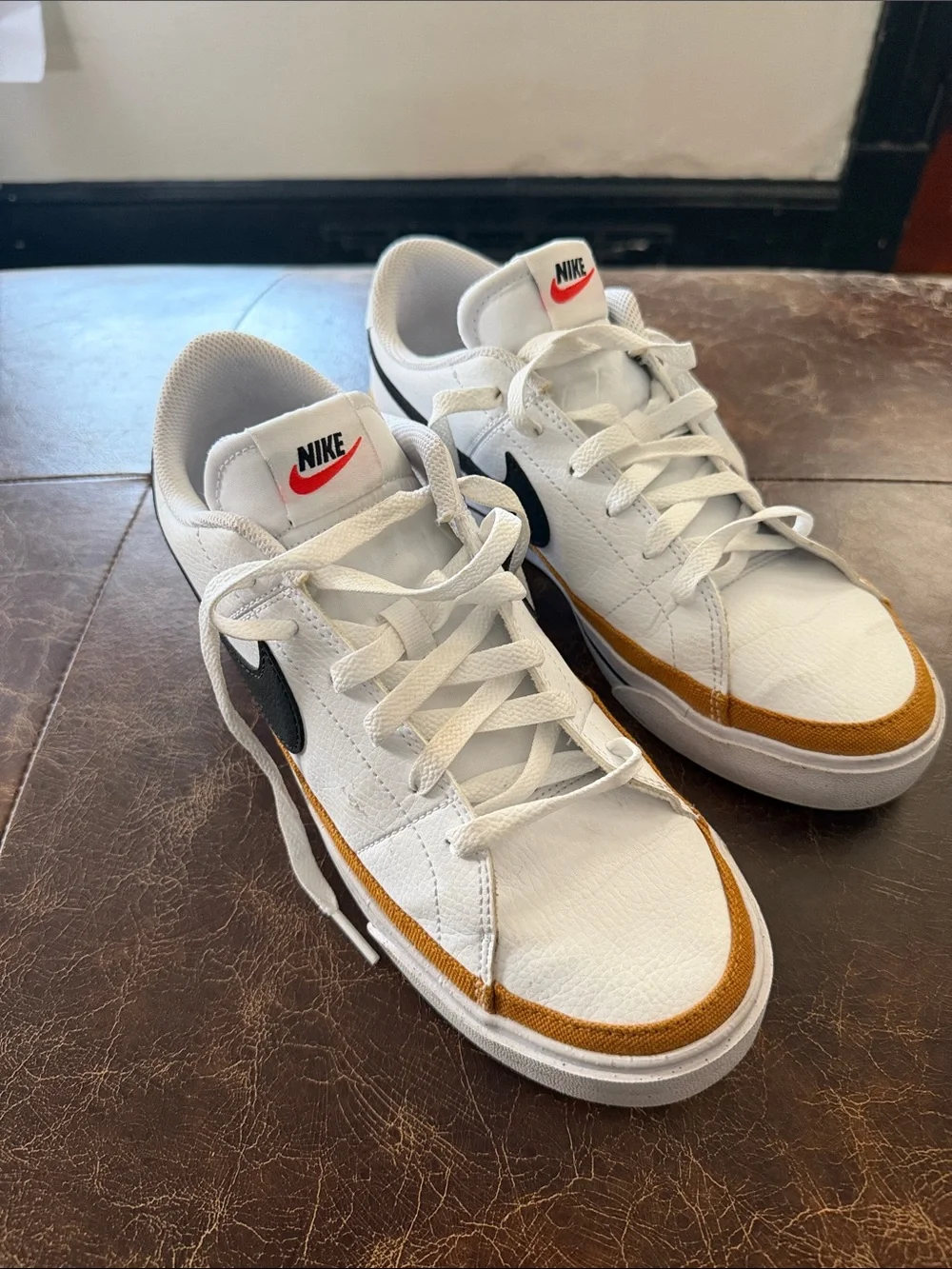 Nike court men’s White and black shoes